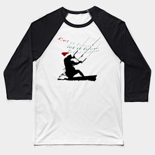 Kitesurfing Festive Christmas Vacation Novelty Vector Baseball T-Shirt